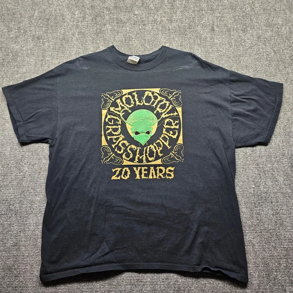 Molotov Grasshopper 20 Years Graphic T-Shirt Mens XL Black Cotton Tee Gildan